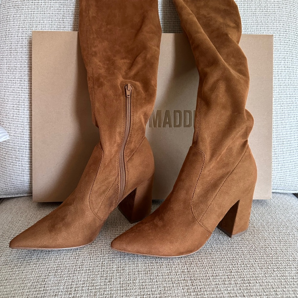 Steve Madden Tan Over-the-Knee Boots - Picture 4 of 6